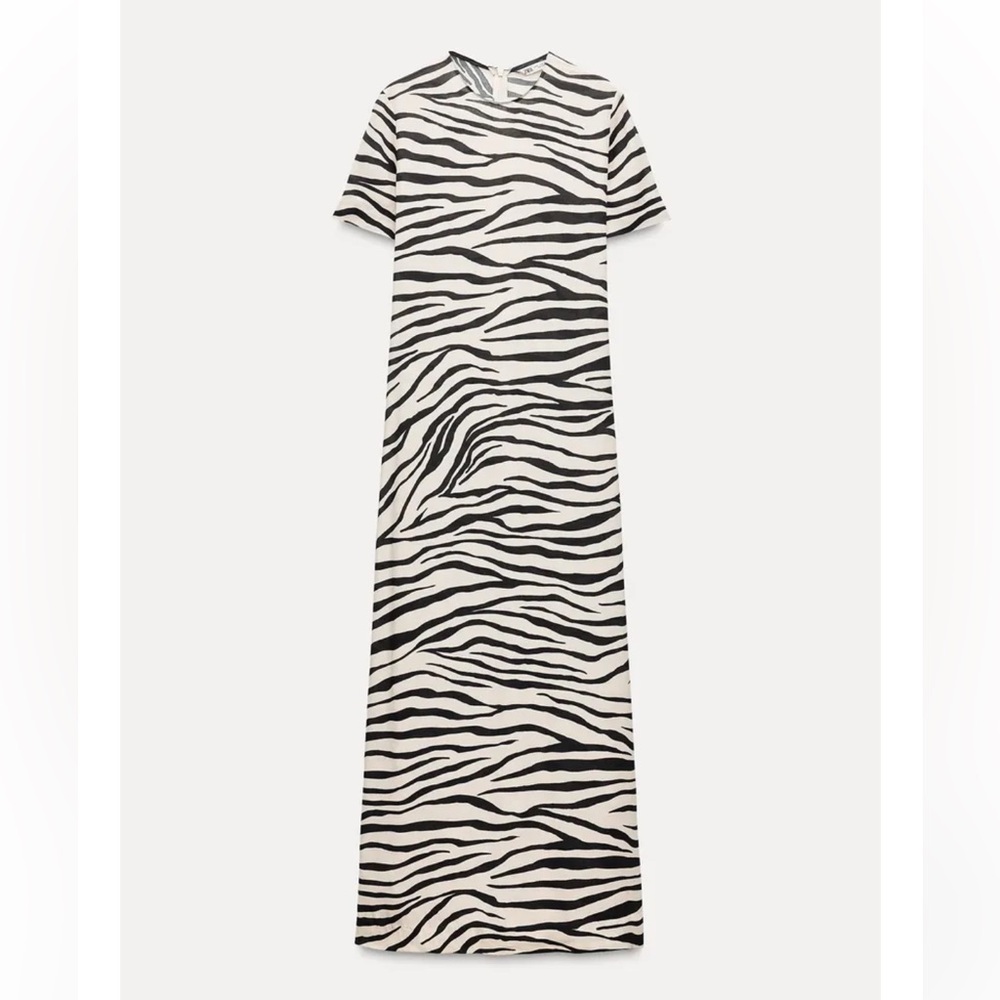 Zara Zebra Print Maxi Dress